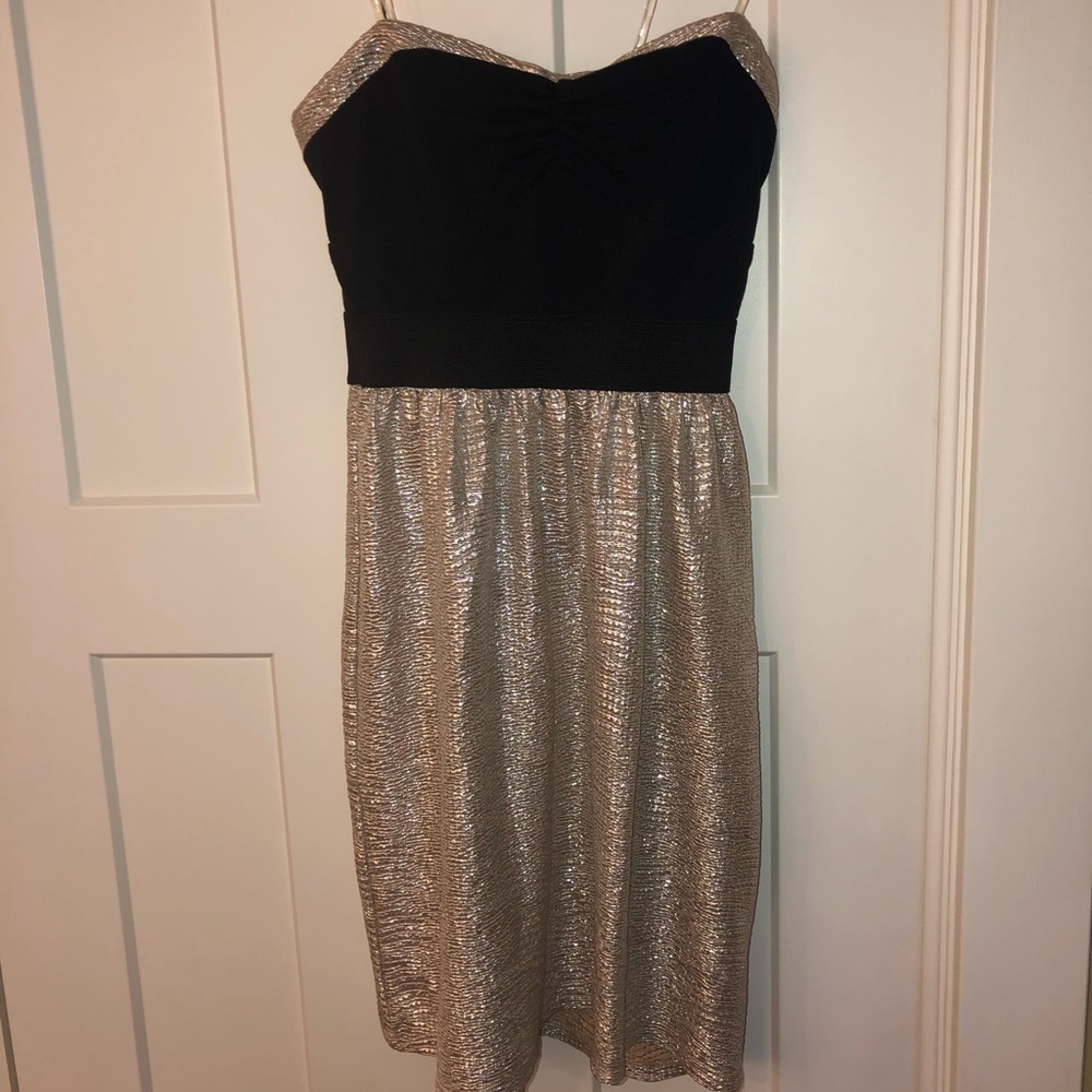 Gold and black sundress